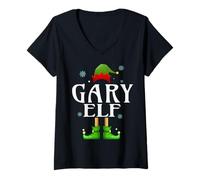Womens Gary Elf Xmas Funny Men's Family Matching Christmas Gary V-Neck T-Shirt