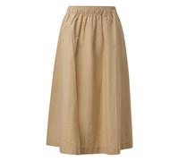 Women's Gathered Poplin Midi Skirt s.Oliver A-Shape Beige 44