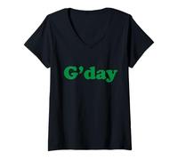 Women's G'Day | Australia Aussie for Australian Slang V-Neck T-Shirt