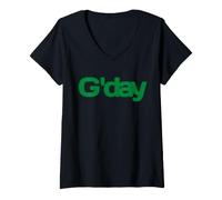 Women's G'Day Australia Tourist Proud Australian Australia Pride V-Neck T-Shirt