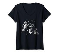 Womens Geezer Butler & Ronnie James Dio Era Black Sabbath Live V-Neck T-Shirt
