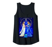 Womens Gemini Twins Beneath a Starry Sky Tank Top