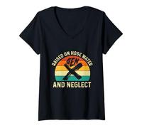 Womens Gen X Raised On Hose Water and Neglect Generation X Gen Xer V-Neck T-Shirt