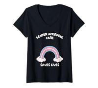 Women's Gender Affirming Care Saves Lives V-Neck T-Shirt