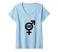 Women's Gender Equality Symbol V-Neck T-Shirt