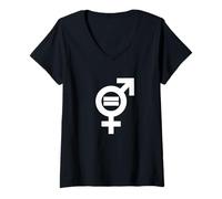 Women's Gender Equality Symbol V-Neck T-Shirt