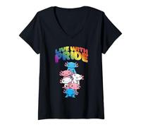 Women's Genderqueer Transgender Axolotl Queer LGBTQ V-Neck T-Shirt