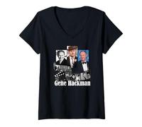 Womens Gene Hackman_002 V-Neck T-Shirt