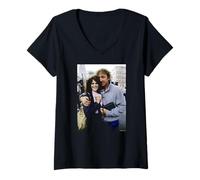 Womens Gene Wilder Actor Gilda Radner SNL by Michael Grecco V-Neck T-Shirt