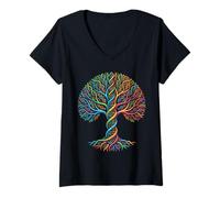 Women's Genealogy Genetics Genealogist DNA Family Tree V-Neck T-Shirt