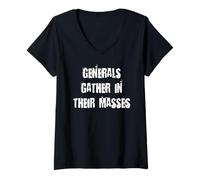 Womens Generals Gather in Their Masses V-Neck T-Shirt