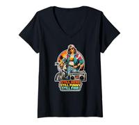 Women's Generation X Still Funny Still Fine Retro 80s 90s Moods V-Neck T-Shirt