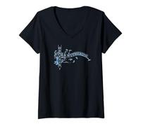 Women's Genesis Wind and Wuthering Blue Tree Back V-Neck T-Shirt