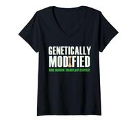 Women's Genetically Modified Bone Marrow Transplant Recipient V-Neck T-Shirt
