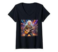 Women's Genius Rock Guitar Player V-Neck T-Shirt