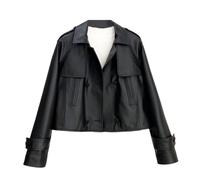 Women's Genuine Leather Short Jackets Coats Casual Loose Real Sheepskin Jacket