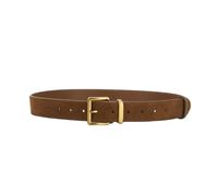 Women's Genuine Leather Suede Belt Ladies Trendy Simple Gold Buckle Belt Leather Sanded Waistband for Dress Jeans Coat (Caramel)