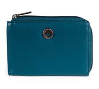 Women's Genuine Leather Zip Around Purse - Nappa by Pierre Cardin | Dual 2 Section Soft, Smooth, Durable & Crease Proof Ladies Wallet (Dark Blue)