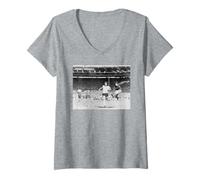 Womens Geoff Hurst England V West Germany World Cup Football 1966 V-Neck T-Shirt