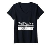 Women's Geologist Field Tools Earth Science Design V-Neck T-Shirt
