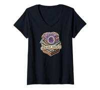 Womens Geology Rocks! Funny Geologist Earth Science Geode V-Neck T-Shirt