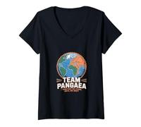 Womens Geology Together We Stand Pangaea V-Neck T-Shirt