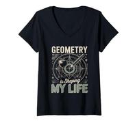 Women's Geometry is Shaping My Life Math Lover Teacher V-Neck T-Shirt