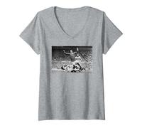 Women's George Best Tackled Man Utd West Ham World Cup Football 1971 V-Neck T-Shirt
