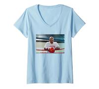 Womens George Foreman Boxing Champion Training for Terry Anderson V-Neck T-Shirt