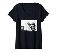 Womens George Foreman Boxing Fist Rumble in The Jungle Heavyweight V-Neck T-Shirt