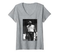Womens George Foreman Trains Championship Muhammad Ali Boxing Match V-Neck T-Shirt