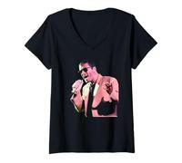 Womens George Michael Live Wembley Cover to Cover Tour Post Wham! V-Neck T-Shirt