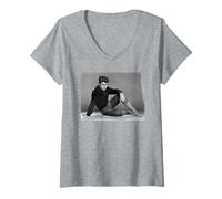 Womens George Michael of Wham! Studio Photo 1984 V-Neck T-Shirt