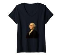 Women's George Washington Portrait (1803) V-Neck T-Shirt
