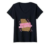 Women's Georgia Born and Bred Leopard Print V-Neck T-Shirt