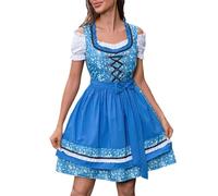 Women's German Dirndl Dress 3 Piece Dress + Apron + Shirt Lederhosen Women Oktoberfest Fancy Dress National Style Maid Outfit Corset Court Dress Fancy Costumes for Halloween Carnival