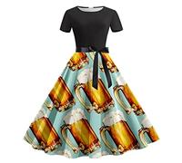 Women's German Dirndl Dress Beer Wench Fancy Costume Bavarnian Oktoberfest Floral Adult Up Costumes Traditional Bavarian Carnival Party