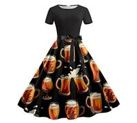 Women's German Dirndl Dress Beer Wench Fancy Costume Bavarnian Oktoberfest Floral Adult Up Costumes Traditional Bavarian Carnival Party
