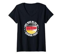 Womens German Flag | Oktoberfest | Dont make me use my german voice V-Neck T-Shirt