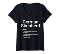Women's German Shepherd Dog Breed Adopt Cute Puppy German Shepherds V-Neck T-Shirt