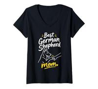 Women's German Shepherd Dog Mom V-Neck T-Shirt