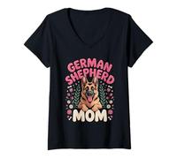 Women's German Shepherd Mom GSD Life V-Neck T-Shirt