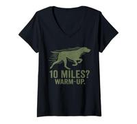 Womens German Shorthair Pointer Funny GSP DAD MOM V-Neck T-Shirt