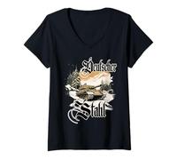 Womens German Stahl Tiger Panzer WWII Tank Driver Soldiers V-Neck T-Shirt