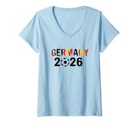 Women's Germany 2026 Soccer Fan 2026 Germany V-Neck T-Shirt