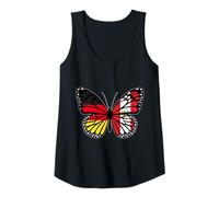 Womens Germany and Peru Mix Butterfly Half German Peruvian Roots Tank Top