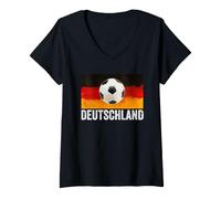 Women's Germany Flag Football German National Germany V-Neck T-Shirt