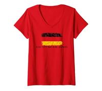 Women's Germany Flag, Germany Vacation, Deutschland, Germany V-Neck T-Shirt