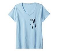 Women's Germany Skiing Skier Oma German Grandma V-Neck T-Shirt