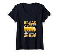 Women's Get A Load of This I'm The Ring Funny Bearer Wedding V-Neck T-Shirt